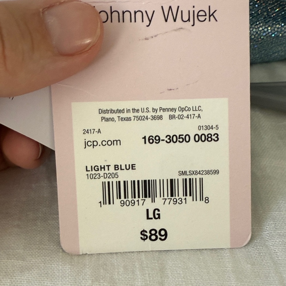 Johnny Wujek for JCPenney Light Blue Mini Dress Beautiful Flirty Asymetrical - Picture 9 of 9